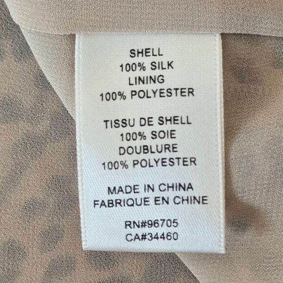 Rebecca Taylor Womens Silk Lynx Animal Print Dress Size 0 - Picture 14 of 16